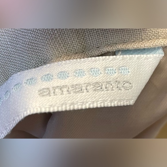 Amaranto Lined and Viscose A-line beige zip up skirt women’s size 12 - Picture 3 of 5